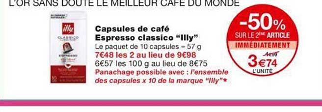 Promo Illy café moulu espresso classique chez Monoprix