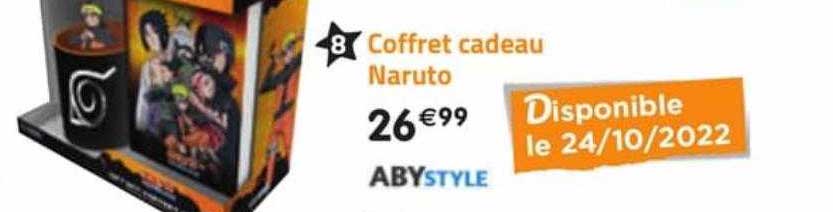 Coffret Cadeau Naruto Officiel - Bouteille Isotherme, Plateau, Boîte Et Gobelet Métal | Licence Naruto