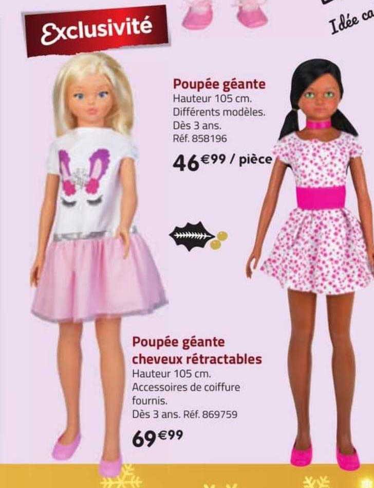 Promo Poup e G ante Poup e G ante Cheveux R tractables Chez La Grande Promo Poup e G ante Poup e G ante Cheveux R tractables Chez La Grande
