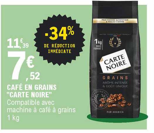 Promo Carte noire Café grain classic chez Bi1