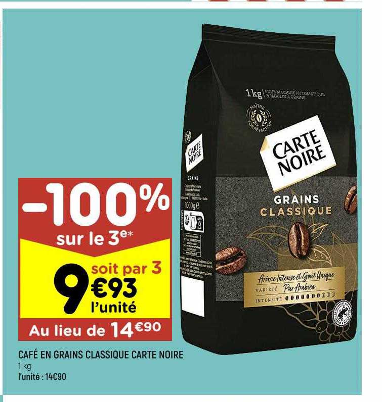 Café grains - Leader Price - 1 kg