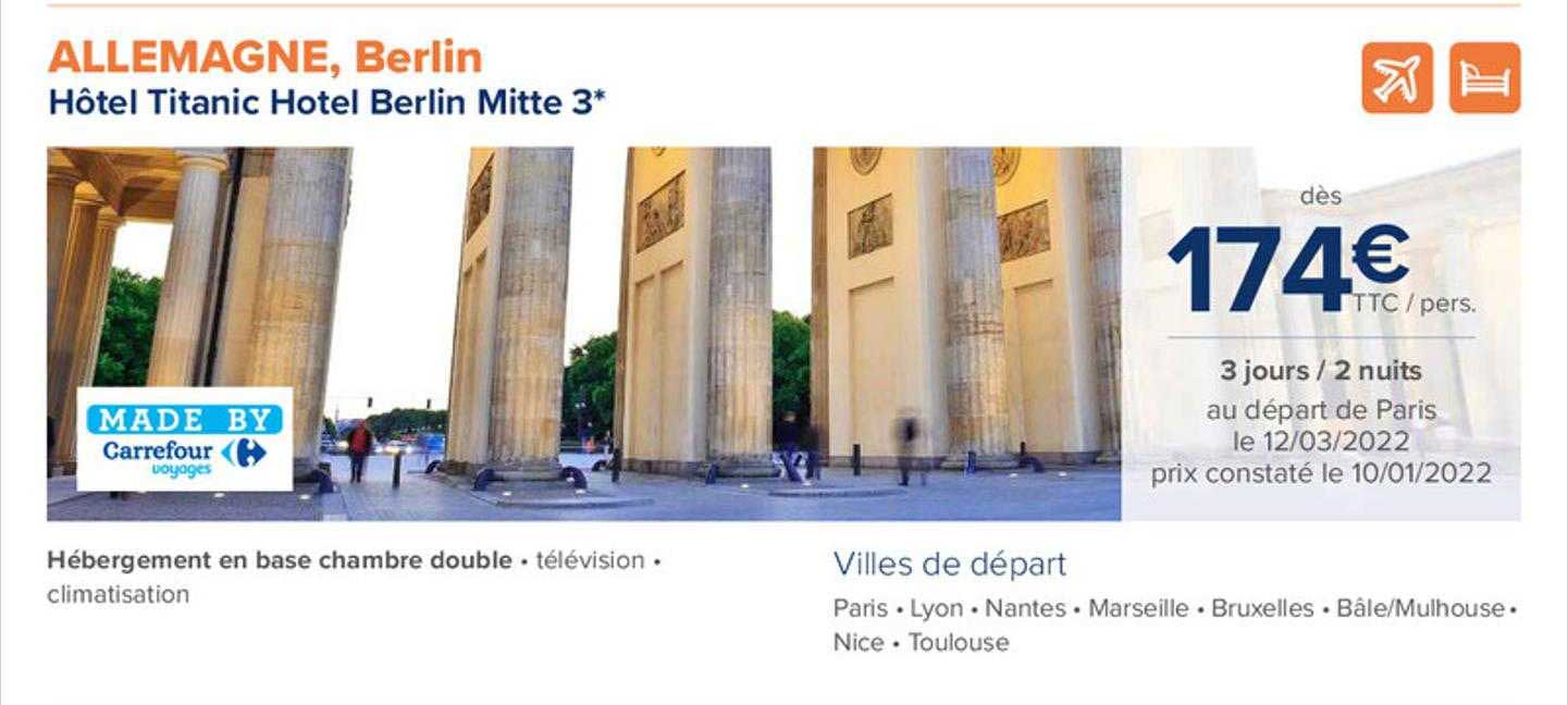 Promo Allemagne Berlin H tel Titanic Hotel Berlin Mitte 3 Chez 