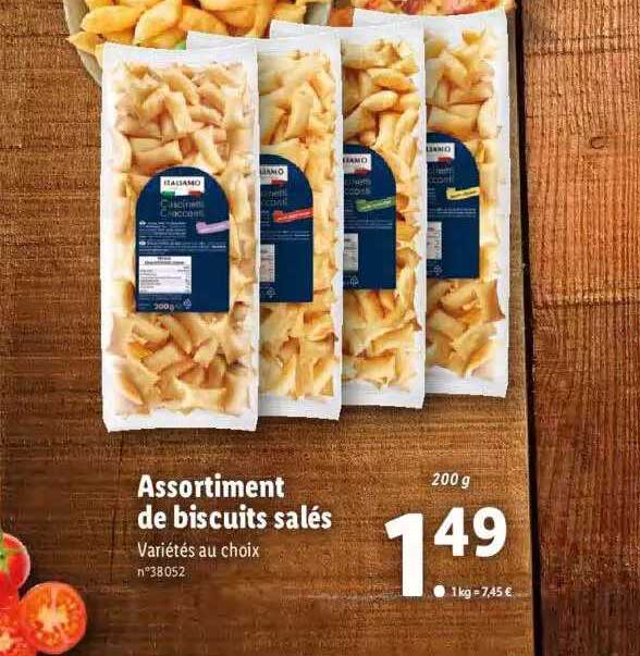 Promo Assortiment De Biscuits Salés Italiamo chez Lidl iCatalogue.fr