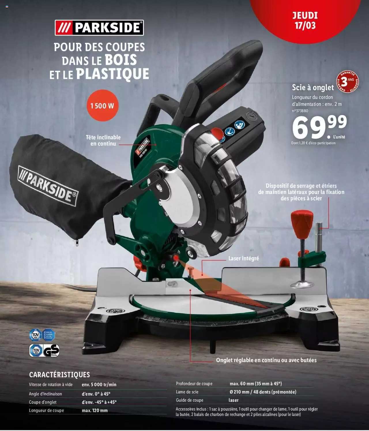 Offre Scie Onglet Parkside Chez Lidl