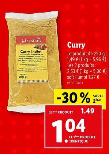 Promo Curry chez Lidl - iCatalogue.fr