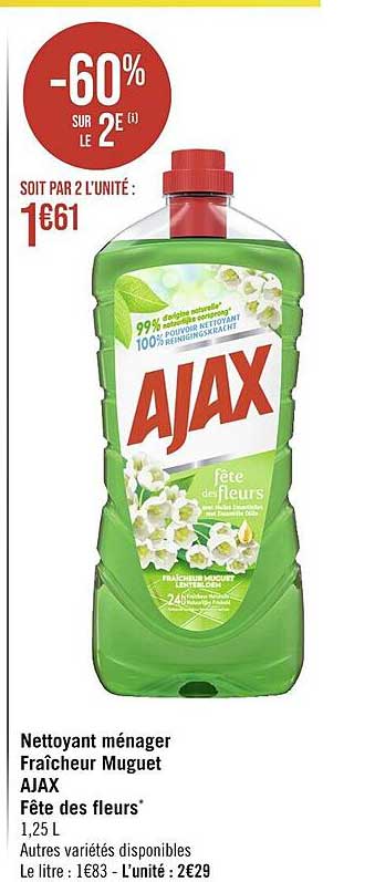 Promo Nettoyant Ménager Fête Des Fleurs Muguet Ajax chez Auchan ...