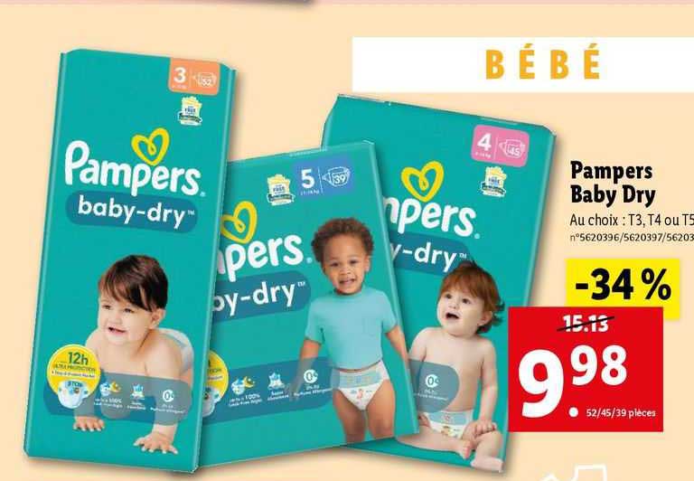 Promo Pampers Baby Dry chez Lidl iCatalogue.fr