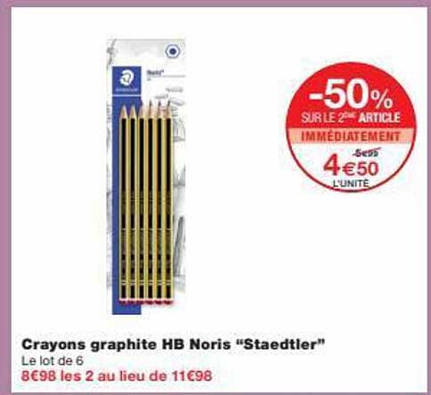 Staedtler 60 HB #2 Graphite Pencils 50 Eraser Caps