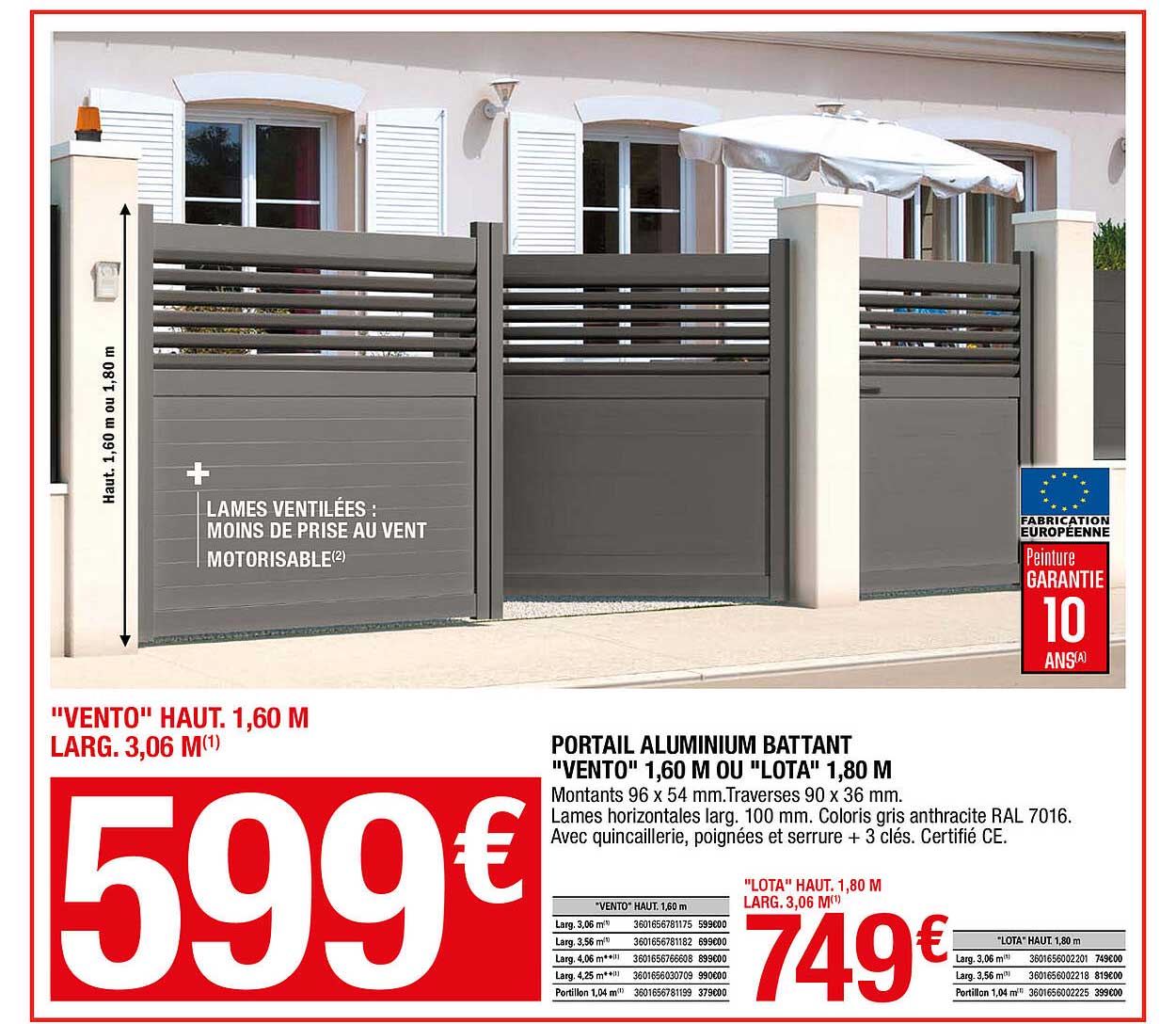Offre Portail Aluminium Battant Offre Portail Aluminium Battant