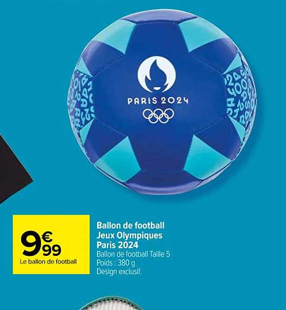 Promo Ballon De Football Jeux Olympiques Paris 2024 chez Carrefour