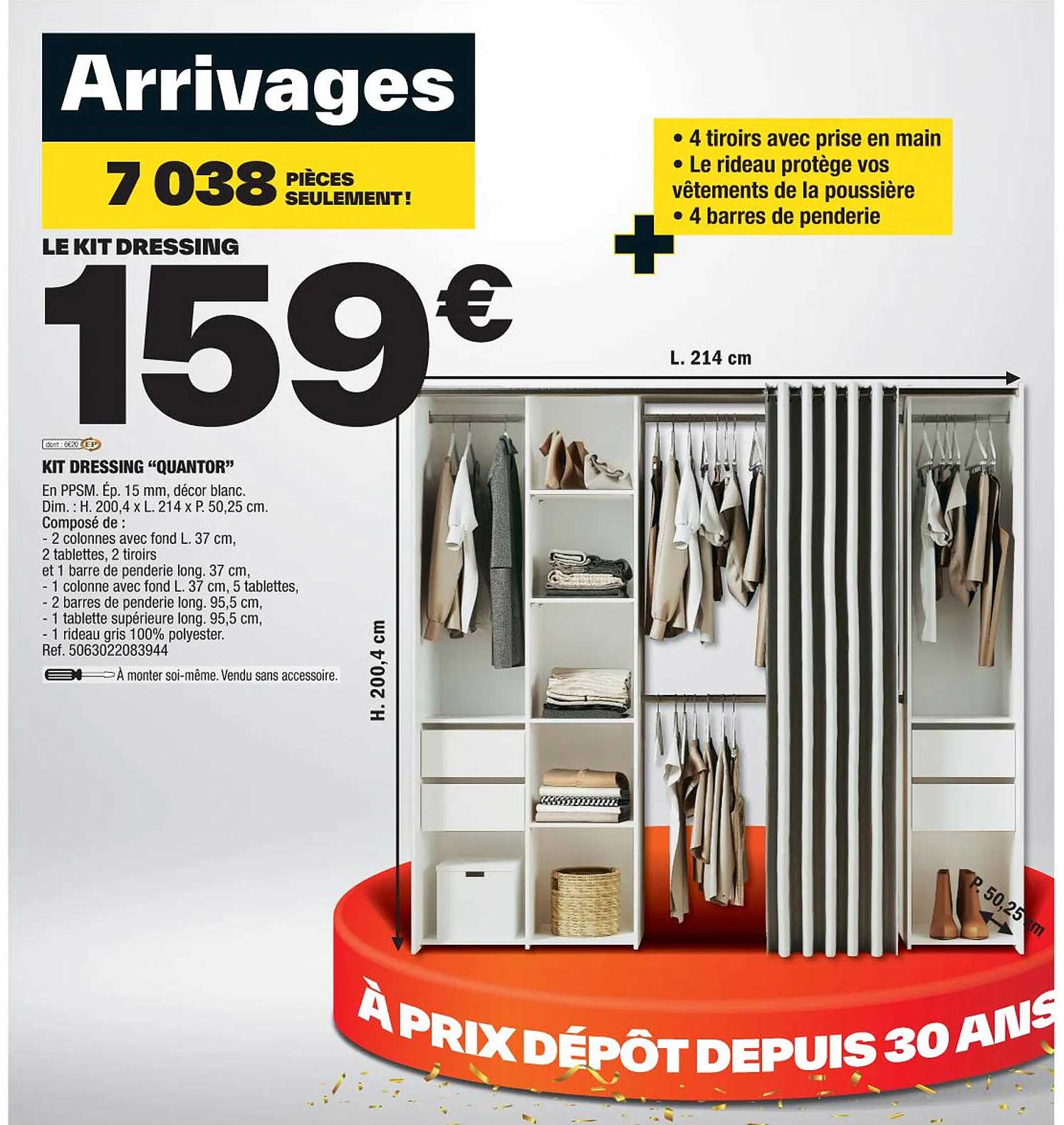 Promo Kit Dressing "quantor" chez Brico Dépôt iCatalogue.fr
