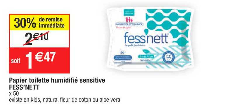 Fess'Nett Papier Toilette Humide Sensitive Maxi Pack 1 Unité[25