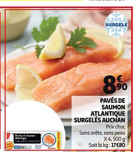 Filet de saumon Atlantique Auchan Cultivons le bon