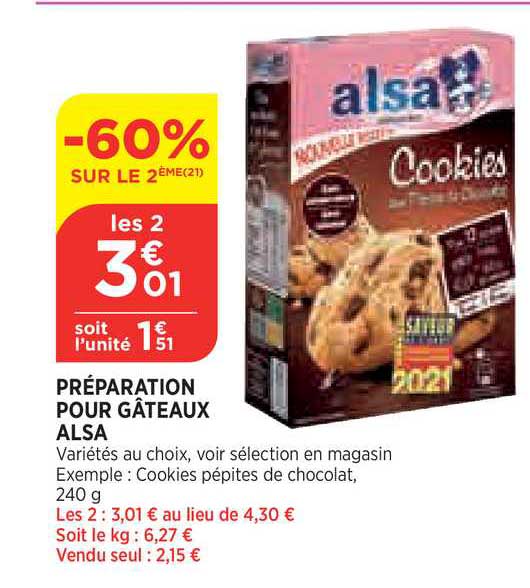 Offre Preparation Pour Gateaux Alsa Chez Bi1