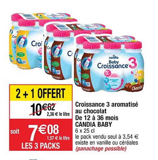 Candia Baby Croissance 3 Dès 10 mois Vanille — Candia