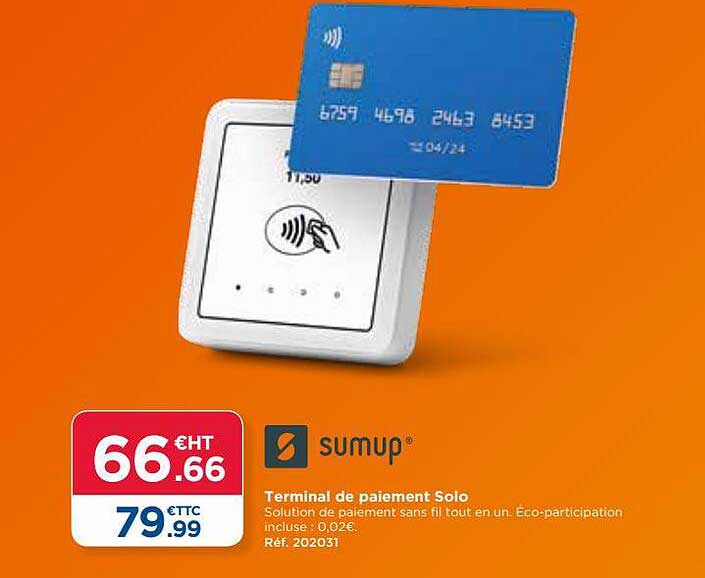 Promo Terminal De Paiement Solo Sumup chez Top Office iCatalogue.fr