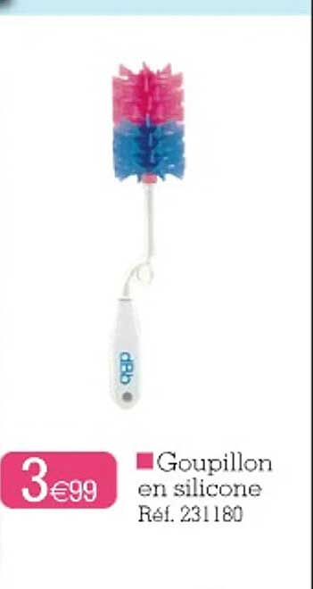 Goupillon Silicone Extra-long 32cm - Tête Fine Antibactérien - Pour Biberons Bouteilles Gourdes