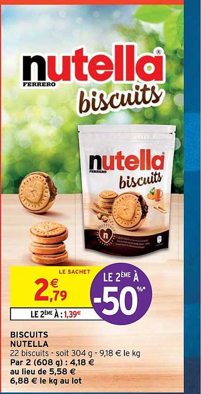 Promo Biscuits Nutella Chez Intermarché - ICatalogue.fr