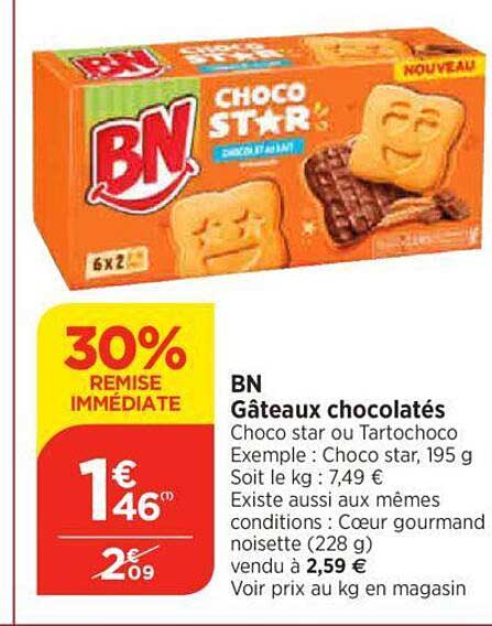 Promo Bn Gâteaux Chocolatés chez Atac - iCatalogue.fr