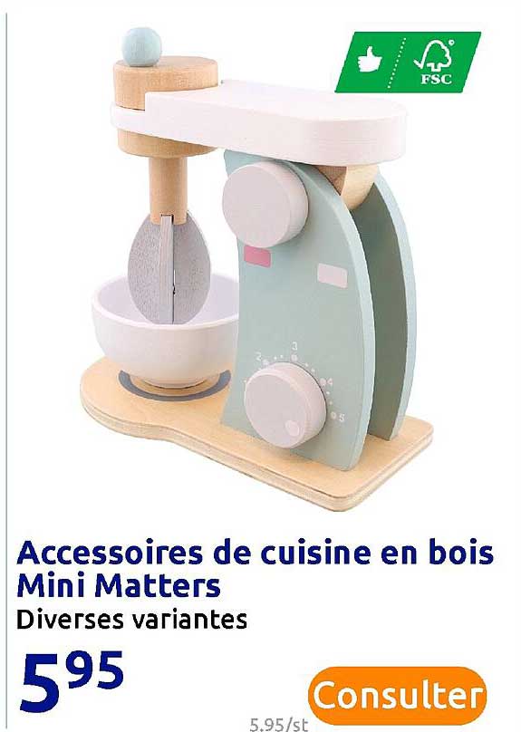 Accessoires de cuisine en bois Mini Matters
