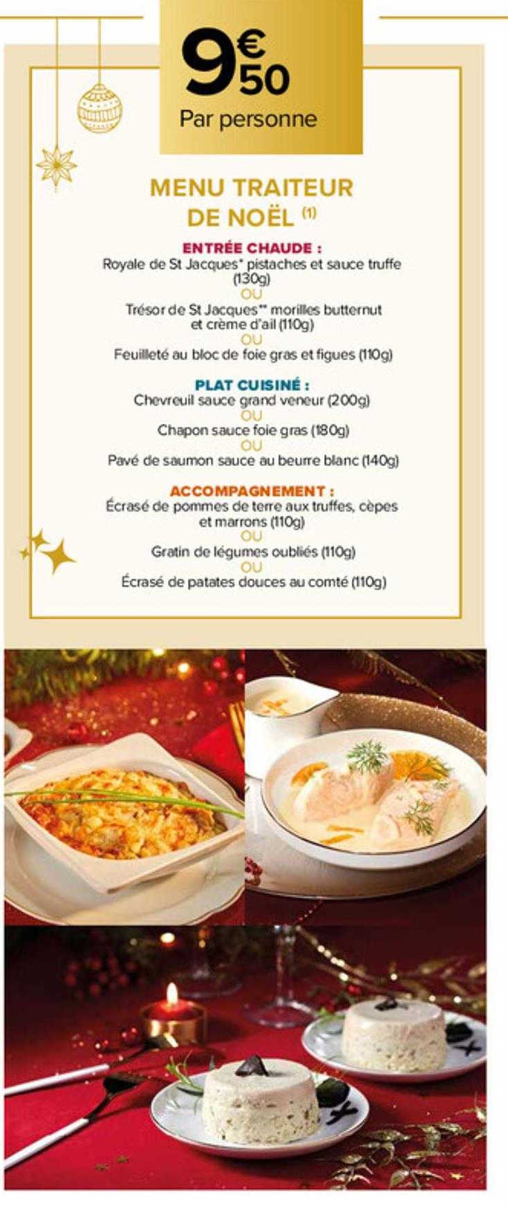 Offre Menu Traiteur De Noël chez Carrefour Market