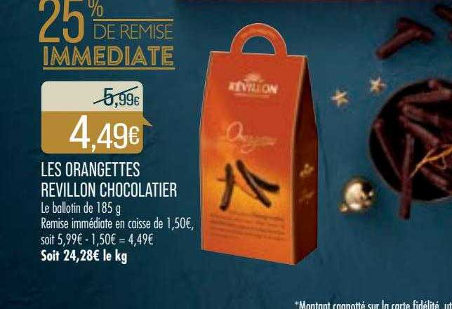 Promo Revillon chocolatier papillottes chez Match