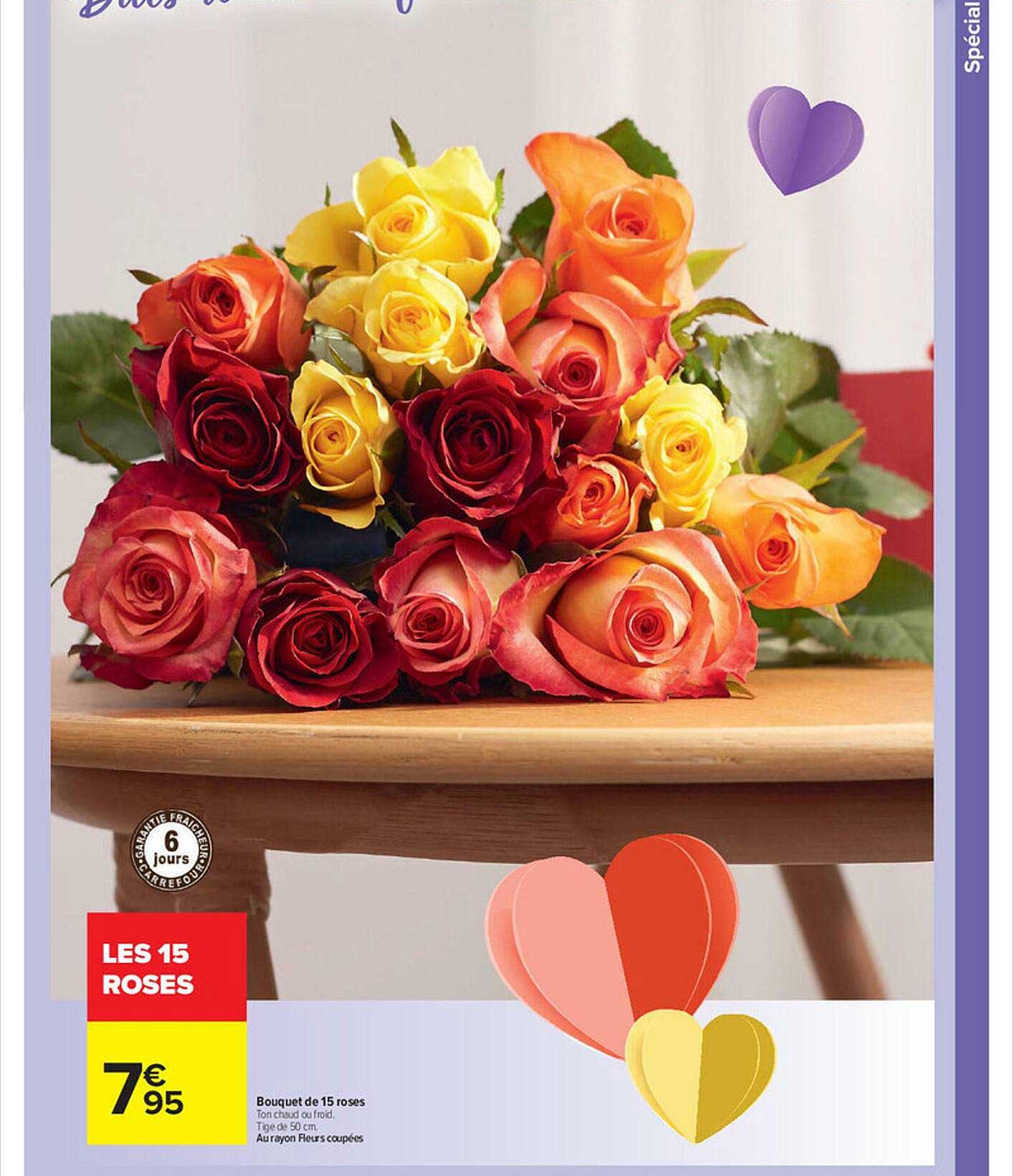 Offre Bouquet De 15 Roses chez Carrefour
