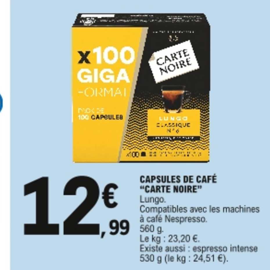 Capsules compatibles Nespresso Carte Noire Intense - 530g