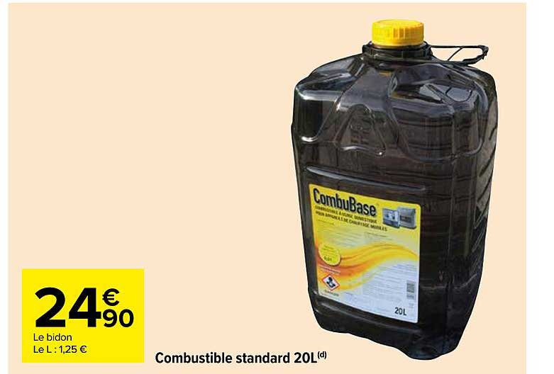 Promo Combustible Standard 20 L Ptx chez Carrefour 