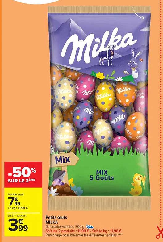 Carrefour Market Petits œufs Milka