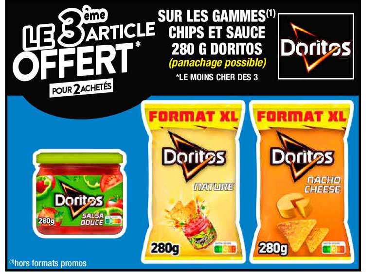 Promo Les Gammes Chips Et Sauce 280 G Doritos chez Cora iCatalogue.fr