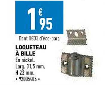 Lot De 10 Loqueteaux à Bille Pour Meuble – Clapet – Outillage Progress