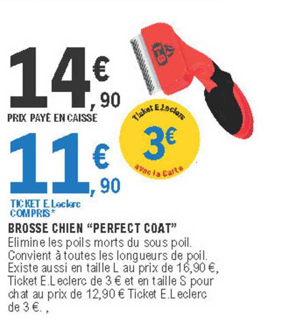 Offre Brosse Chien Perfect Coat Chez E Leclerc