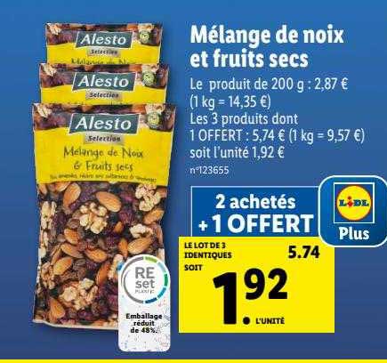 Mélange de noix & fruits secs - Alesto