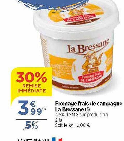 Promo Fromage Frais De Campagne La Bressane Chez Maximarché Icataloguefr 