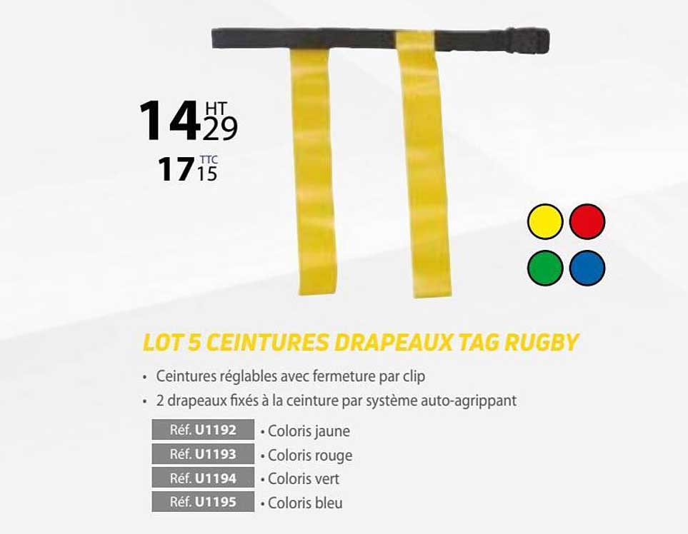 CINTURE FLAG RUGBY BLU ROYAL - 6 PZ - CSI Point - Foto 8