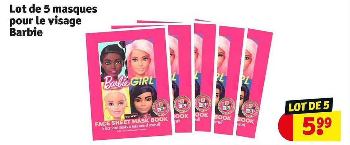 Lot De 6 Mouchoirs De Poche Vintage Mattel Barbie - Imprimés - Neufs