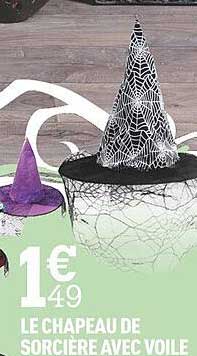 Chapeau De Sorcière Avec Voile Adulte - Taille Unique, Noir - Pour Déguisement Halloween, Fête Costumée, Cosplay