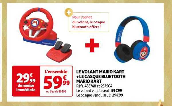 Promo Le casque micro mario kart enfant chez Auchan