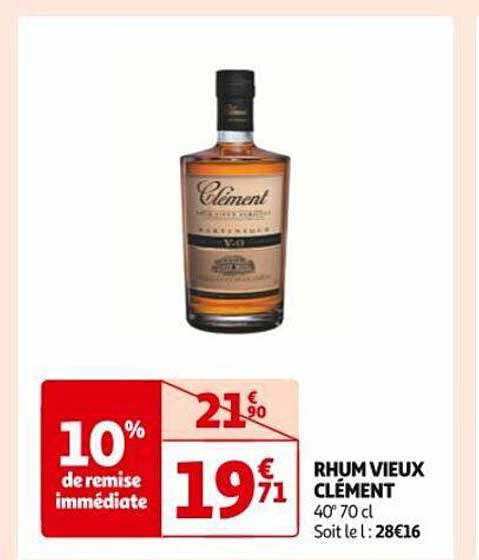 Promo Rhum Vieux Clément chez Auchan - iCatalogue.fr