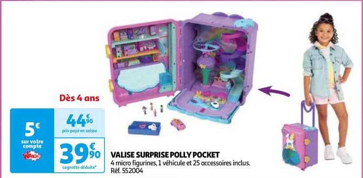 Promo Valise Surprise Polly Pocket chez Auchan 