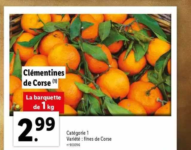 Promo Clémentines De Corse chez Lidl iCatalogue.fr
