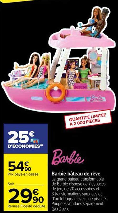 Promo Coffret Le Dressing de Rêve de Barbie chez Carrefour Market