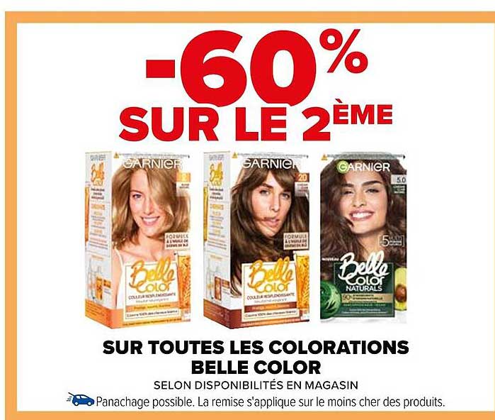 Promo Les Colorations Belle Color chez Carrefour - iCatalogue.fr