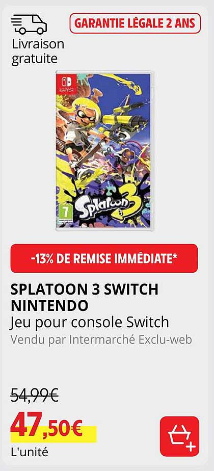Intermarché Splatoon 3 Switch Nintendo