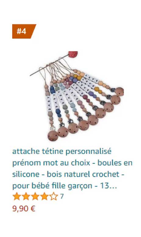 Lot De 2 Attaches Sucette Pour Bébé - Sangle Souple Avec Clip, Motif Animaux, Universel, Sans BPA, Cadeau Naissance