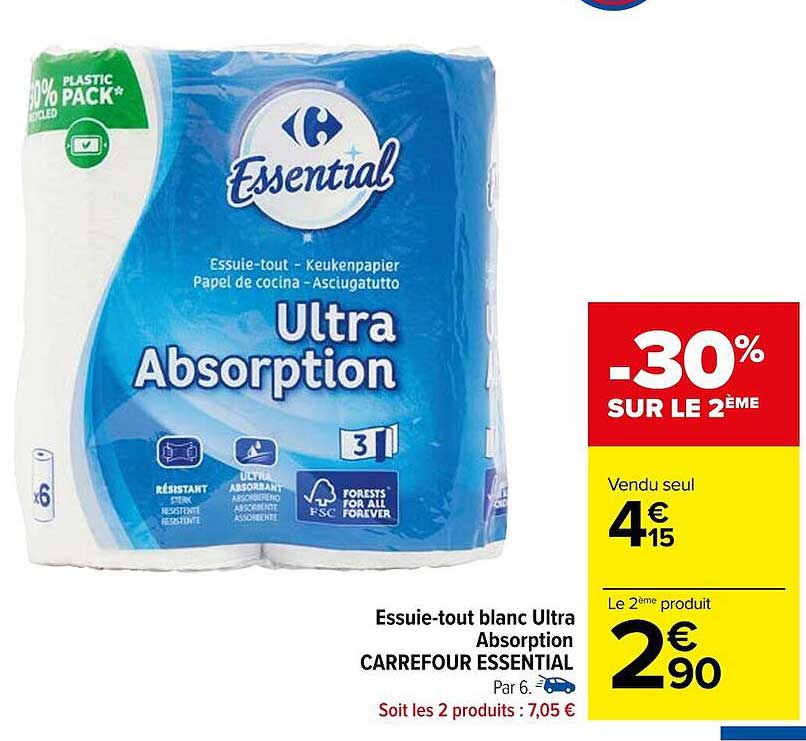 Essuie-tout XXL CARREFOUR ESSENTIAL