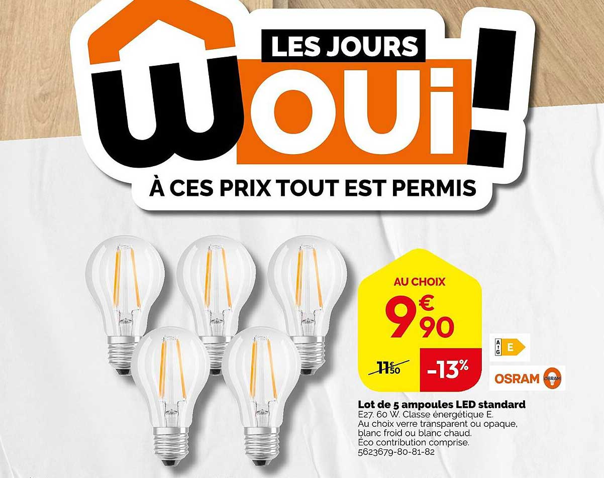 Promo La Gamme Ampoules Led De La Marque "foxter" chez E.Leclerc