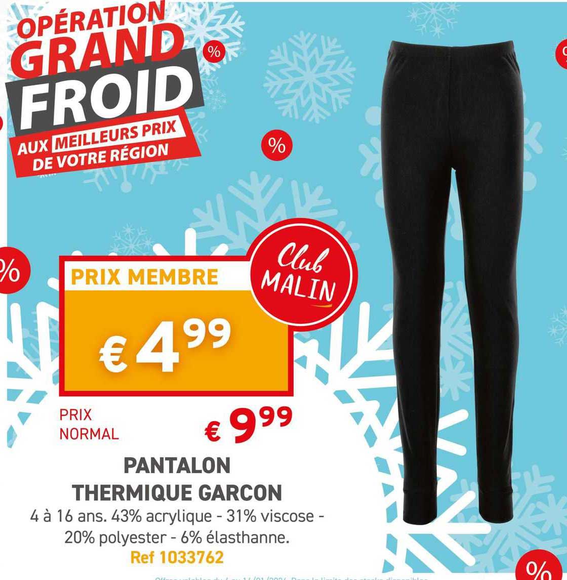 Promo Pantalon thermique garçon chez Lidl