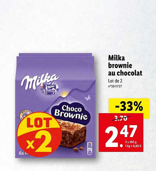 Offre Milka Brownie Au Chocolat Chez Lidl